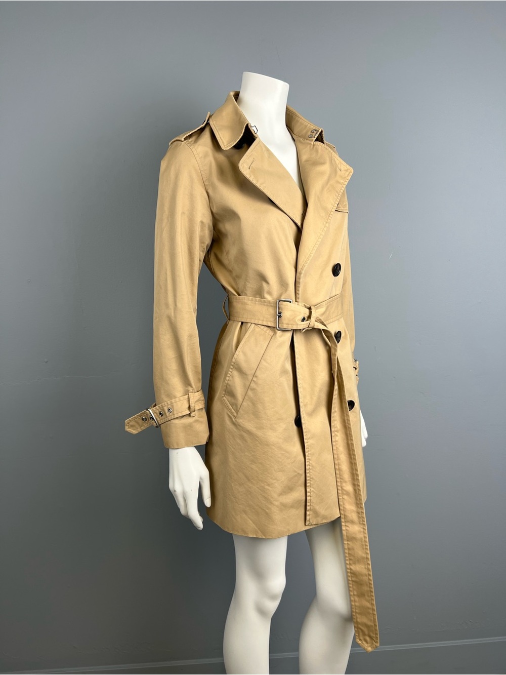 Authentic Coach The Trench - Classic Tan Trench Coat with Belt and b